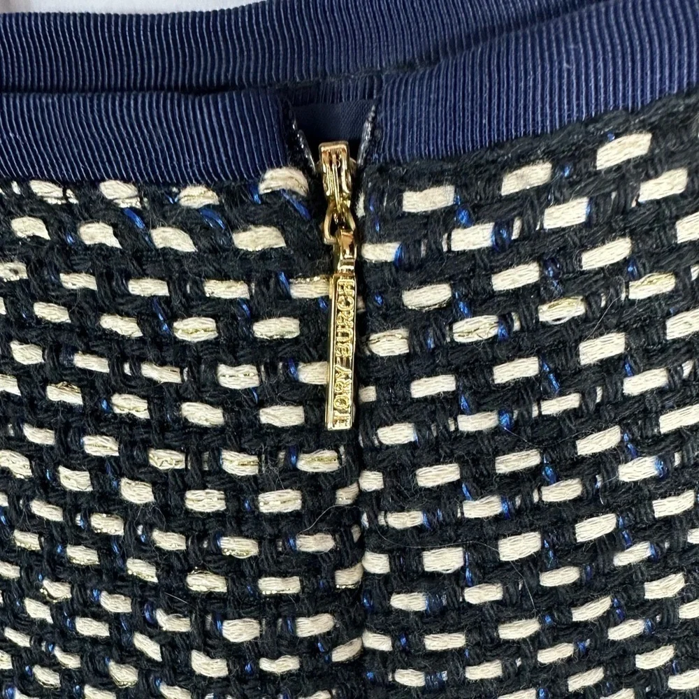 Tory Burch navy tweed pencil skirt size 4